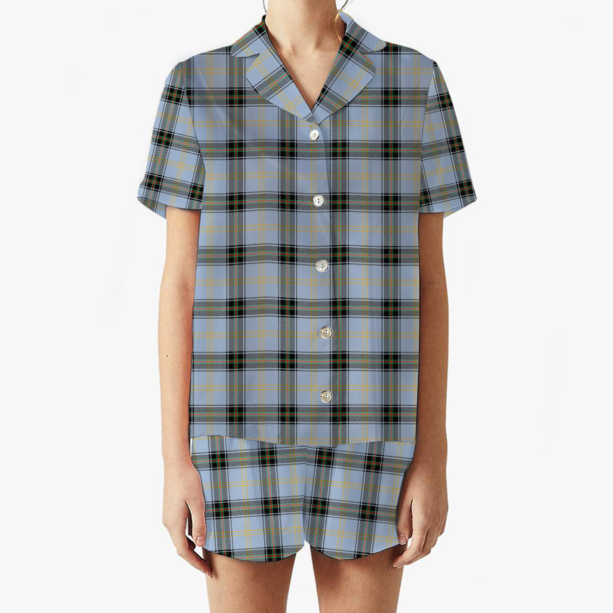 ScotsTee Shop Scottish Baxter of Balgavies Ancient Women's Short Sleeve Short Set Tartan Pyjama Set