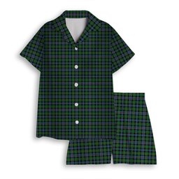ScotsTee Shop Scottish Baillie of Lamington Ancient Clan Women's Short Sleeve Short Set Tartan Pyjama Set