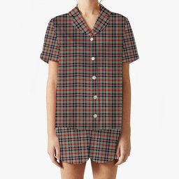 ScotsTee Shop Scottish Bruce of Kinnaird Modern Women's Short Sleeve Short Set Tartan Pyjama Set
