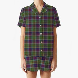 ScotsTee Shop Scottish Bowie Modern Women's Short Sleeve Short Set Tartan Pyjama Set