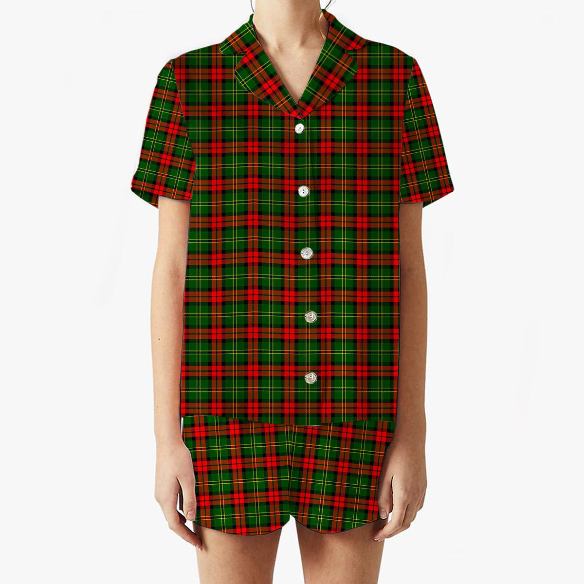 ScotsTee Shop Scottish Blackstock Women's Short Sleeve Short Set Tartan Pyjama Set
