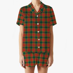 ScotsTee Shop Scottish Baxter of Balgavies Modern Women's Short Sleeve Short Set Tartan Pyjama Set