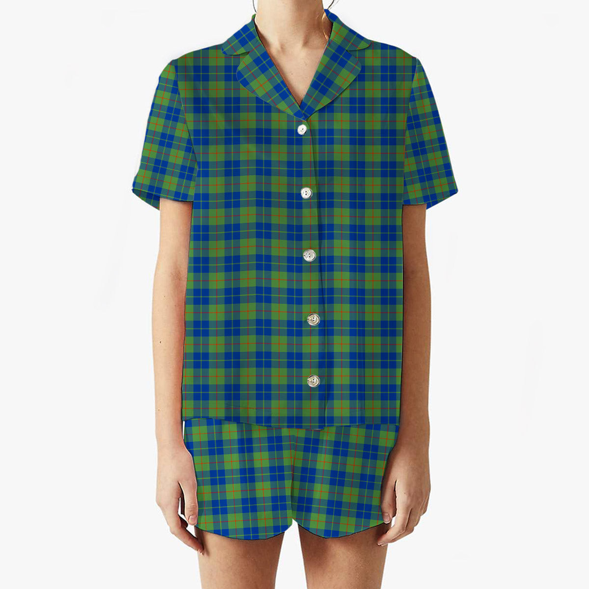 ScotsTee Shop Scottish Barclay Hunting Ancient Women's Short Sleeve Short Set Tartan Pyjama Set