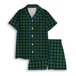 ScotsTee Shop Scottish Blair Ancient Women's Short Sleeve Short Set Tartan Pyjama Set