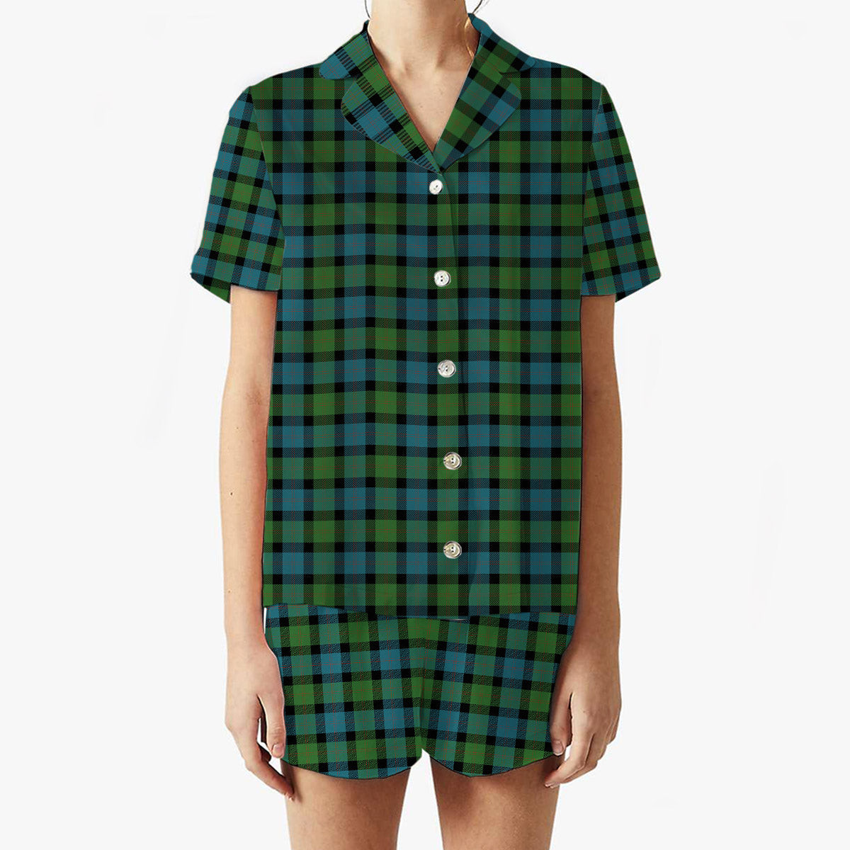 ScotsTee Shop Scottish Blair Ancient Women's Short Sleeve Short Set Tartan Pyjama Set