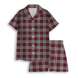 ScotsTee Shop Scottish Buchanan 1842 Women's Short Sleeve Short Set Tartan Pyjama Set