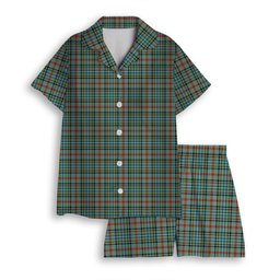 ScotsTee Shop Scottish Bisset Ancient Women's Short Sleeve Short Set Tartan Pyjama Set