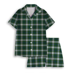 ScotsTee Shop Scottish Black Watch Dress Ancient Women's Short Sleeve Short Set Tartan Pyjama Set