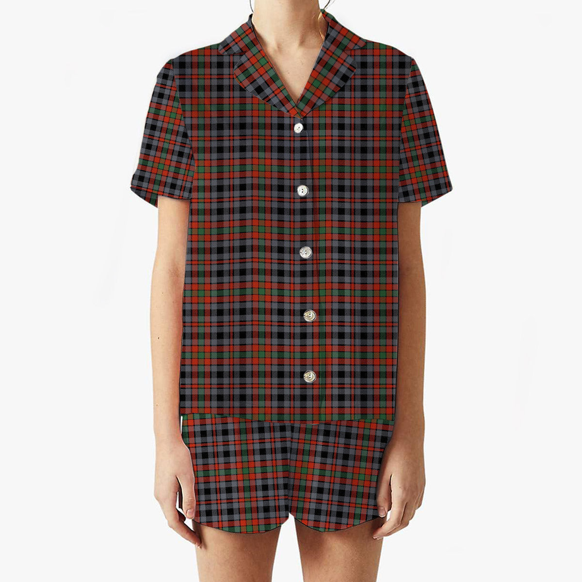 ScotsTee Shop Scottish Borthwick Ancient Women's Short Sleeve Short Set Tartan Pyjama Set