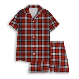 ScotsTee Shop Scottish Brodie Dress Ancient Women's Short Sleeve Short Set Tartan Pyjama Set