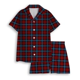 ScotsTee Shop Scottish Baillie of Polkemmet Red Women's Short Sleeve Short Set Tartan Pyjama Set