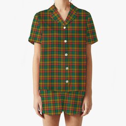 ScotsTee Shop Scottish Buchanan Ancient Clan Women's Short Sleeve Short Set Tartan Pyjama Set