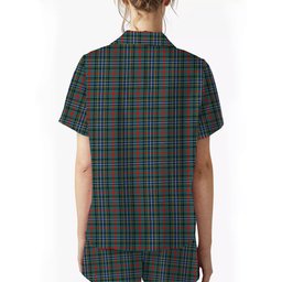 ScotsTee Shop Scottish Bisset Modern Women's Short Sleeve Short Set Tartan Pyjama Set