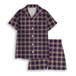 ScotsTee Shop Scottish Bruce of Kinnaird Dress (Dance) Women's Short Sleeve Short Set Tartan Pyjama Set