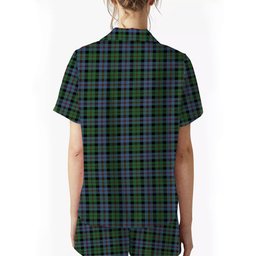 ScotsTee Shop Scottish Black Watch Coarse Kilt Ancient Women's Short Sleeve Short Set Tartan Pyjama Set