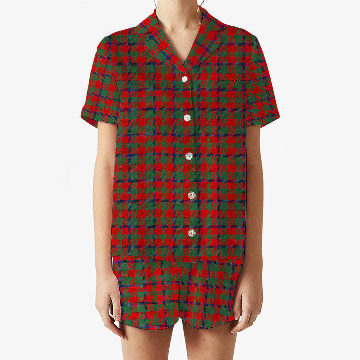 ScotsTee Shop Scottish Bruce Old Modern Women's Short Sleeve Short Set Tartan Pyjama Set