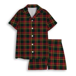 ScotsTee Shop Scottish Buchanan 1907 Women's Short Sleeve Short Set Tartan Pyjama Set
