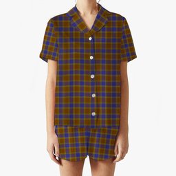 ScotsTee Shop Scottish Balfour Modern Women's Short Sleeve Short Set Tartan Pyjama Set