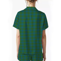 ScotsTee Shop Scottish Barclay Hunting Ancient Clan Women's Short Sleeve Short Set Tartan Pyjama Set