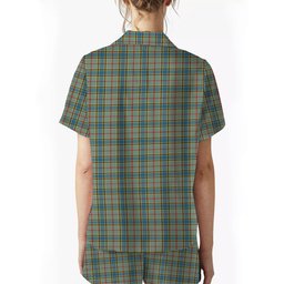 ScotsTee Shop Scottish Balfour Blue Women's Short Sleeve Short Set Tartan Pyjama Set
