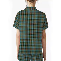 ScotsTee Shop Scottish Brisbane Modern Women's Short Sleeve Short Set Tartan Pyjama Set