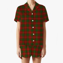 ScotsTee Shop Scottish Bruce Vestiarium Women's Short Sleeve Short Set Tartan Pyjama Set