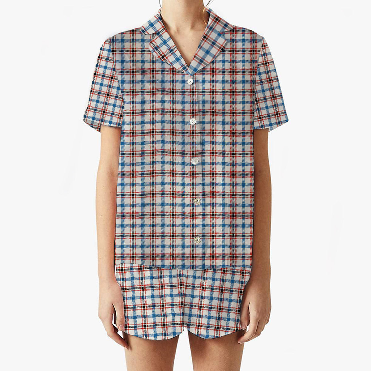 ScotsTee Shop Scottish Boswell Dress Ancient Women's Short Sleeve Short Set Tartan Pyjama Set