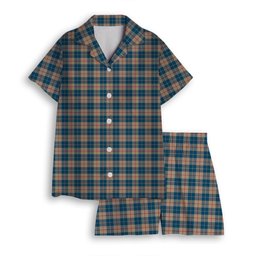 ScotsTee Shop Scottish Barclay Hunting #2 Modern Clan Women's Short Sleeve Short Set Tartan Pyjama Set