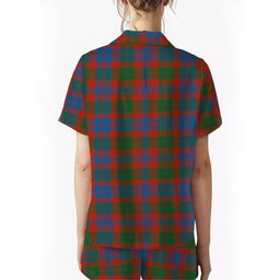 ScotsTee Shop Scottish Black Watch Pipe Band Ancient Women's Short Sleeve Short Set Tartan Pyjama Set