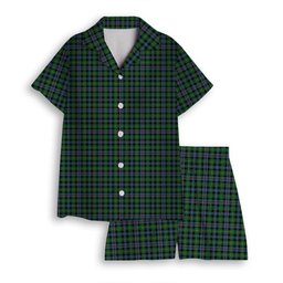 ScotsTee Shop Scottish Baillie of Lamington Modern Clan Women's Short Sleeve Short Set Tartan Pyjama Set