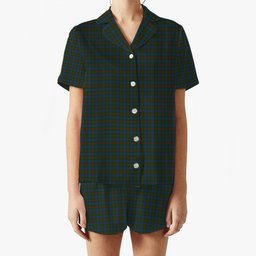 ScotsTee Shop Scottish Buchanan Hunting Women's Short Sleeve Short Set Tartan Pyjama Set