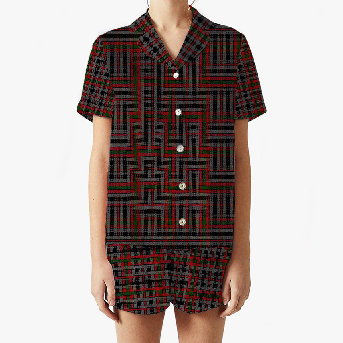 ScotsTee Shop Scottish Borthwick Hunting Women's Short Sleeve Short Set Tartan Pyjama Set