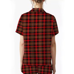 ScotsTee Shop Scottish Colville Modern Women's Short Sleeve Short Set Tartan Pyjama Set