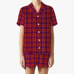 ScotsTee Shop Scottish Cameron of Lochiel Modern Women's Short Sleeve Short Set Tartan Pyjama Set