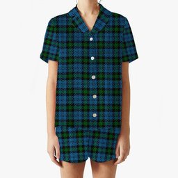 ScotsTee Shop Scottish Campbell of Glenlyon Women's Short Sleeve Short Set Tartan Pyjama Set