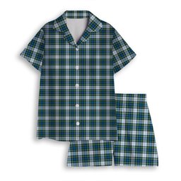 ScotsTee Shop Scottish Campbell Dress Ancient 02 Women's Short Sleeve Short Set Tartan Pyjama Set