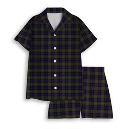 ScotsTee Shop Scottish Clelland SC Women's Short Sleeve Short Set Tartan Pyjama Set