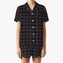 ScotsTee Shop Scottish Clelland SC Women's Short Sleeve Short Set Tartan Pyjama Set