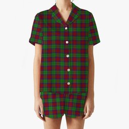 ScotsTee Shop Scottish Cranston Dress Women's Short Sleeve Short Set Tartan Pyjama Set