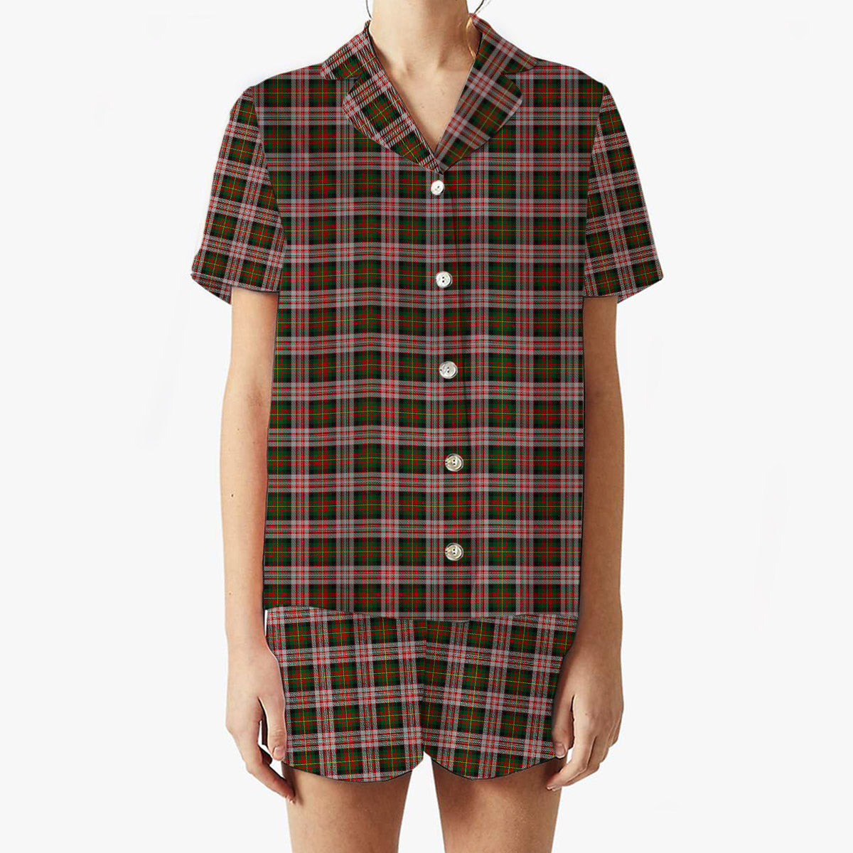 ScotsTee Shop Scottish Carnegie Dress Women's Short Sleeve Short Set Tartan Pyjama Set