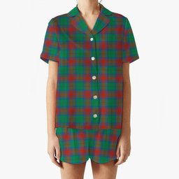 ScotsTee Shop Scottish Cranstoun Dress Ancient Women's Short Sleeve Short Set Tartan Pyjama Set