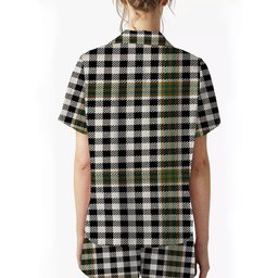 ScotsTee Shop Scottish Burns Check Modern Women's Short Sleeve Short Set Tartan Pyjama Set