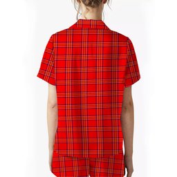 ScotsTee Shop Scottish Burnett Modern Women's Short Sleeve Short Set Tartan Pyjama Set