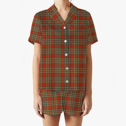 ScotsTee Shop Scottish Chattan Ancient Women's Short Sleeve Short Set Tartan Pyjama Set