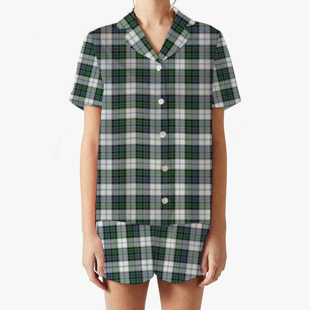 ScotsTee Shop Scottish Campbell of Cawdor Dress Ancient Women's Short Sleeve Short Set Tartan Pyjama Set