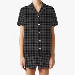ScotsTee Shop Scottish Clergy Breacan na’n Clearach Women's Short Sleeve Short Set Tartan Pyjama Set