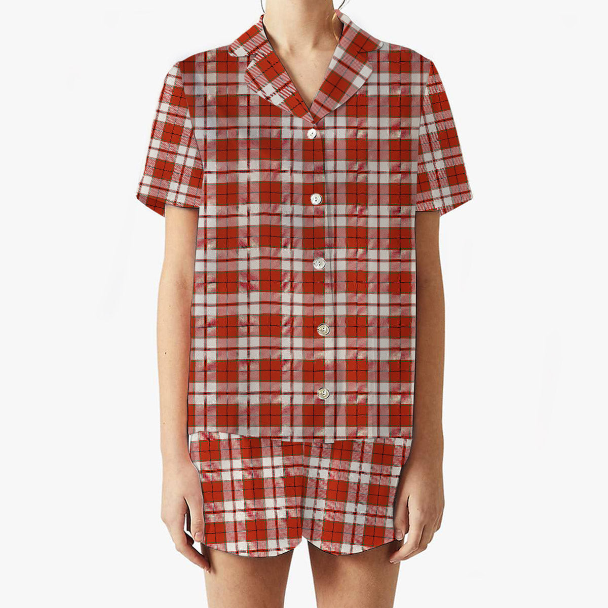 ScotsTee Shop Scottish Cameron Hose Ancient Women's Short Sleeve Short Set Tartan Pyjama Set