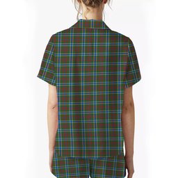 ScotsTee Shop Scottish Currie of Arran Modern Clan Women's Short Sleeve Short Set Tartan Pyjama Set