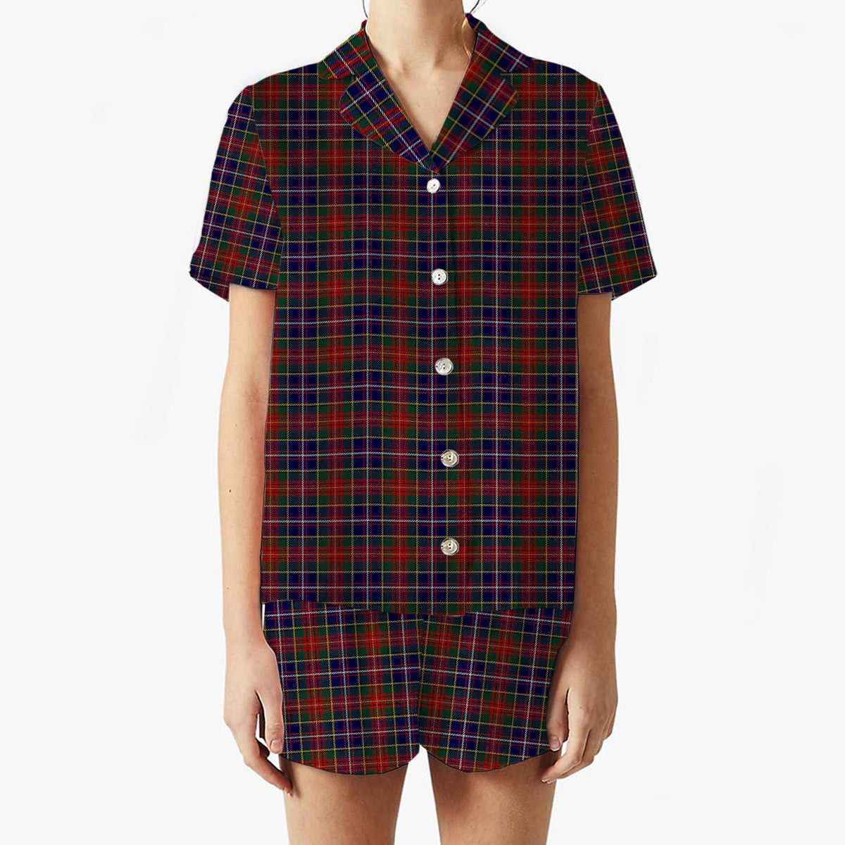 ScotsTee Shop Scottish Crozier Women's Short Sleeve Short Set Tartan Pyjama Set