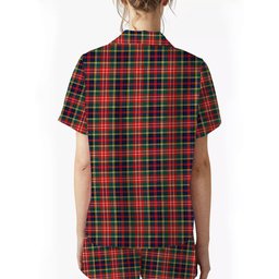 ScotsTee Shop Scottish Christie Modern Women's Short Sleeve Short Set Tartan Pyjama Set